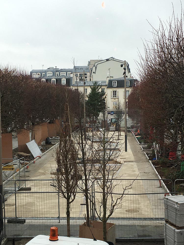 Chantier d'aménagement Place Condorcet et boulevard Carnot Bourg-la-Reine